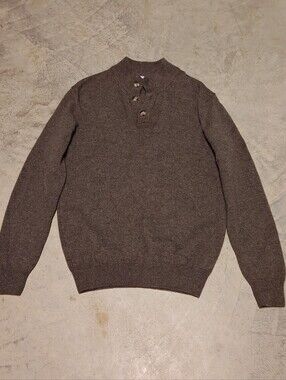 Ledbury 100% Super Fine Merino Wool Cardigan Sweater – Made in Italy – Size L